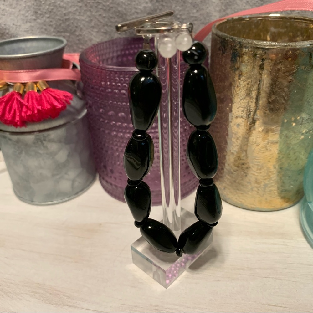 Sterling Silver & Onyx Bracelet - Picture 2 of 9